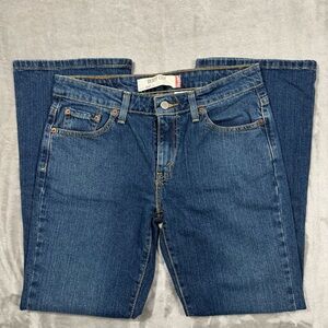 Levi's 515 BootCut Jeans Stretch Dark Wash Denim 8 Women's Slim